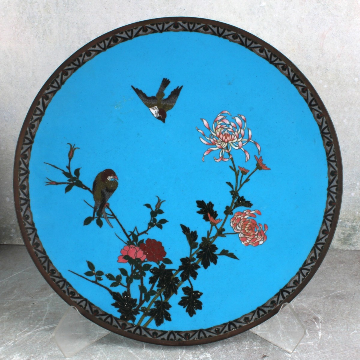 Japanese Bronze and Cloisonne Plates