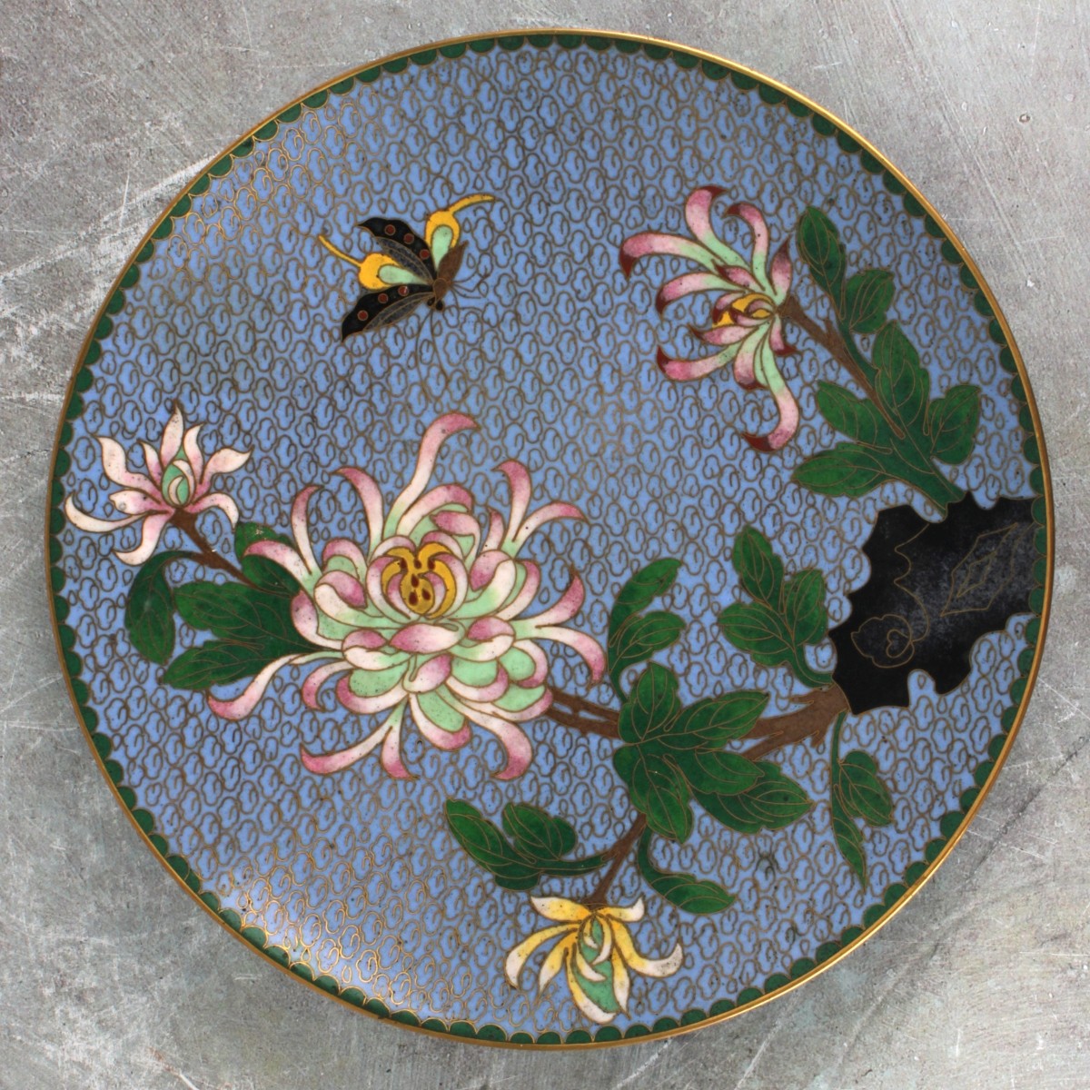 Japanese Bronze and Cloisonne Plates