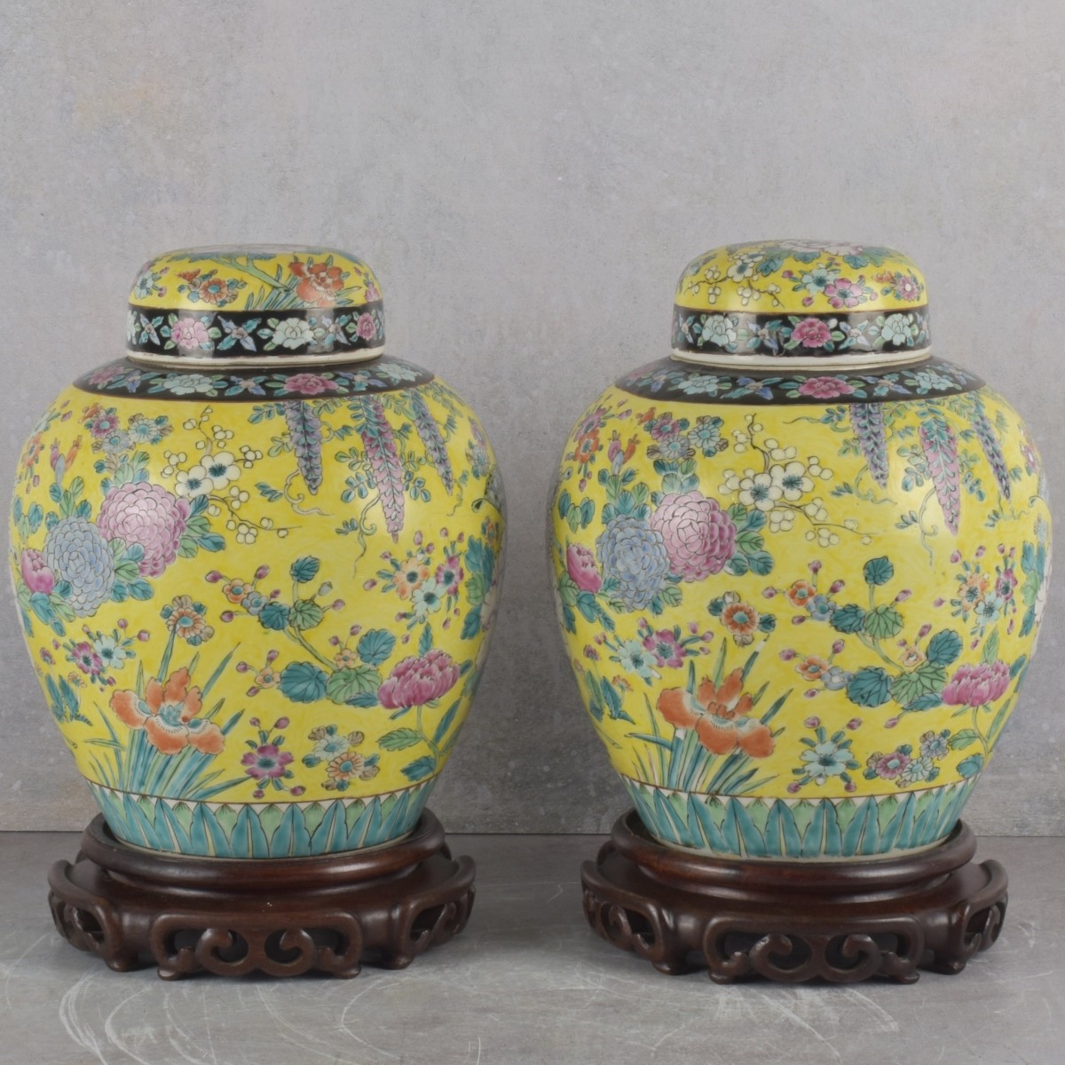 Pair of Chinese Ginger Jars
