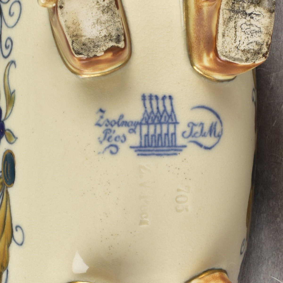 Hungarian Zsolnay Moon Flask Vase