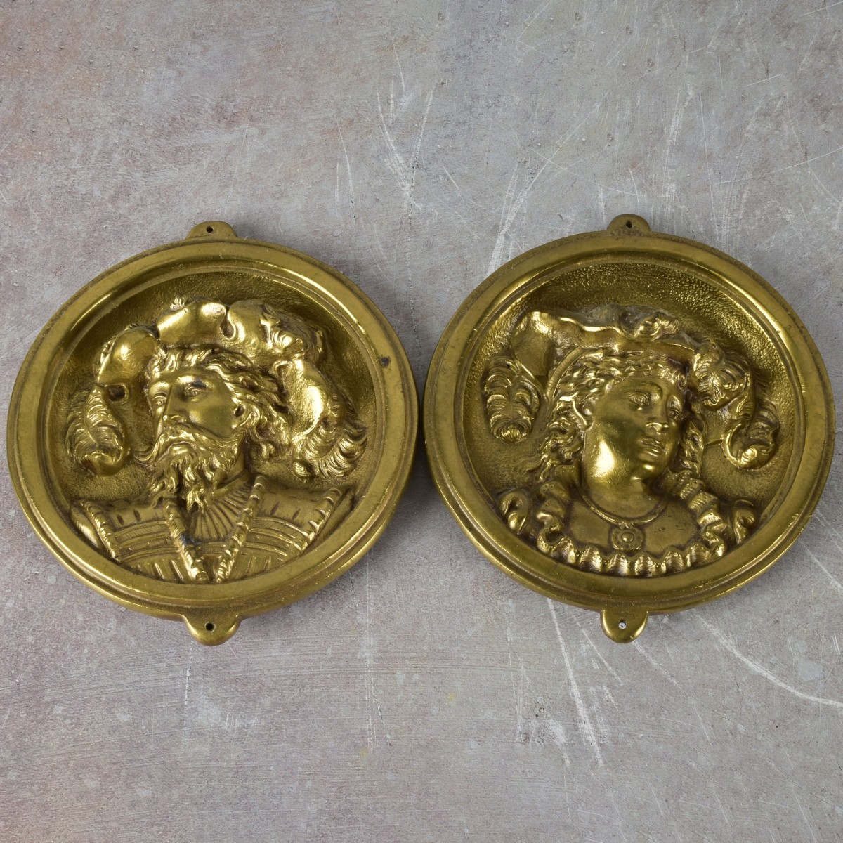 Art Nouveau Gilt Brass Pieces
