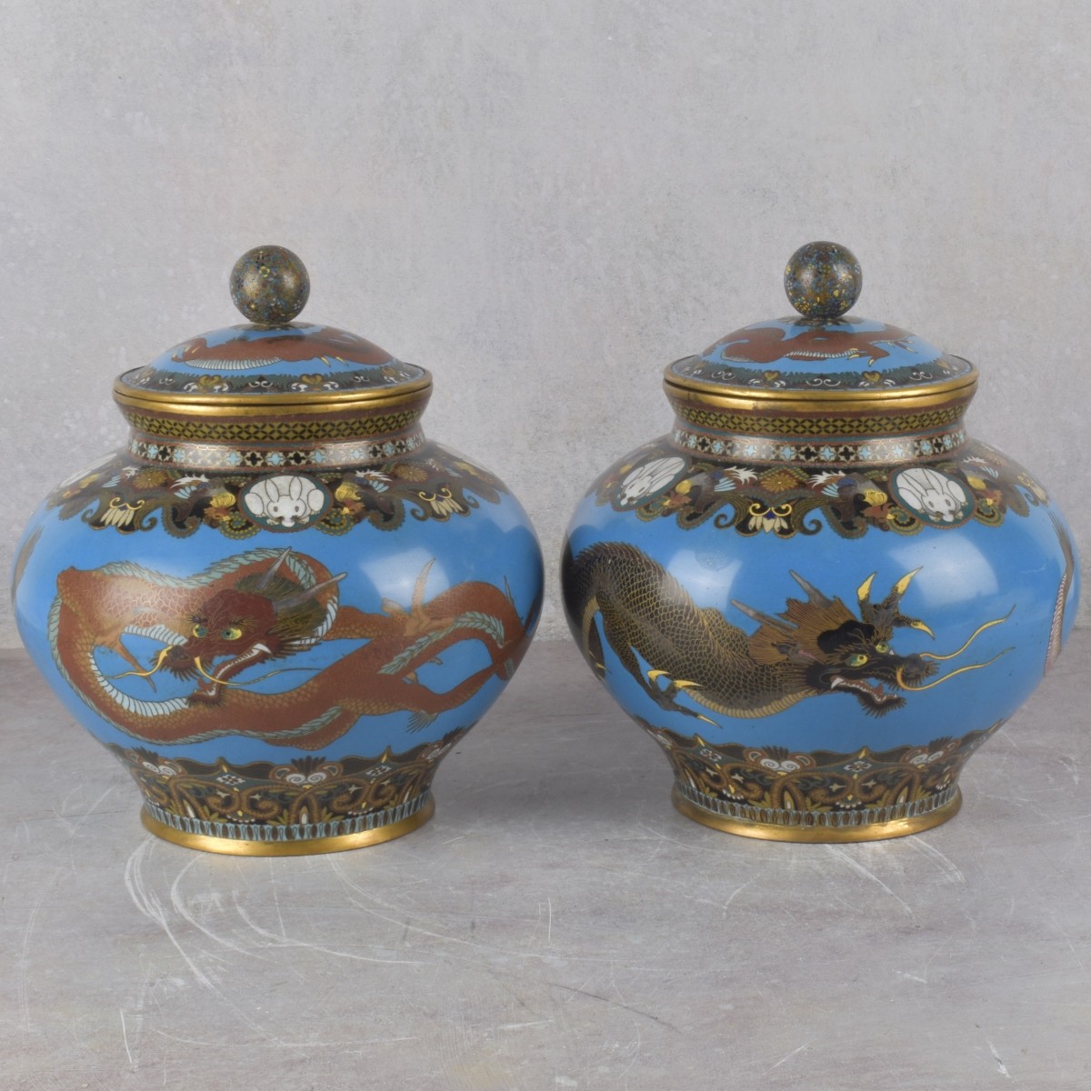 Japanese Cloisoinne Ginger Jars