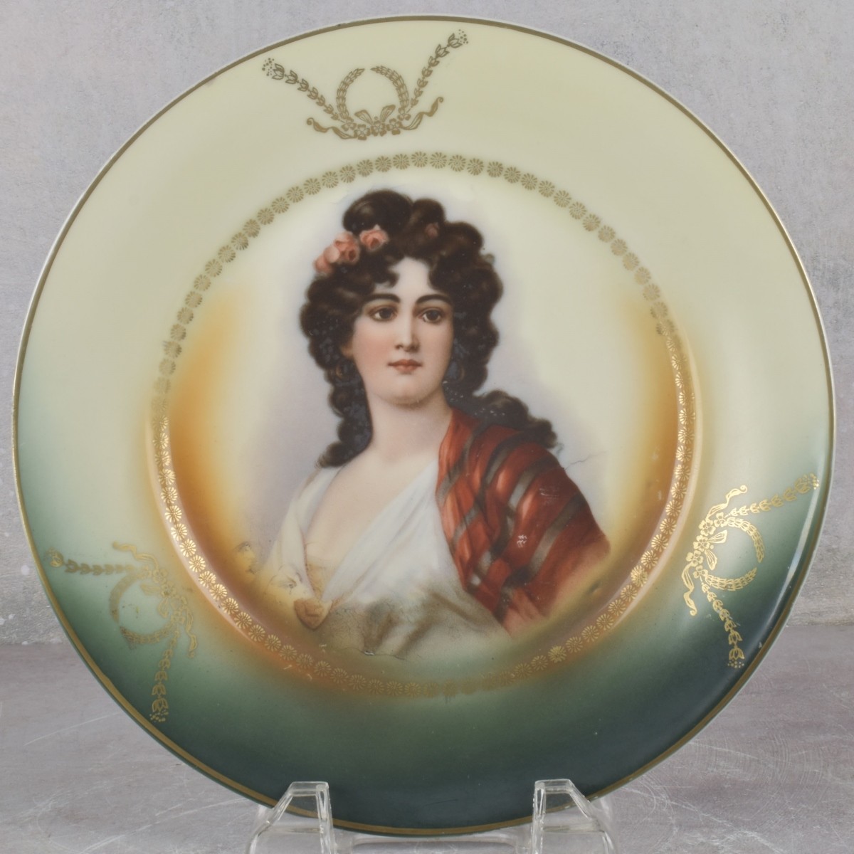 European Porcelain Portrait Plates