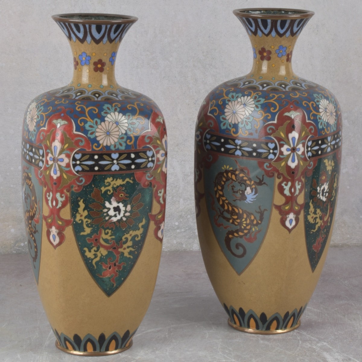 Japanese Cloisoinne Vases