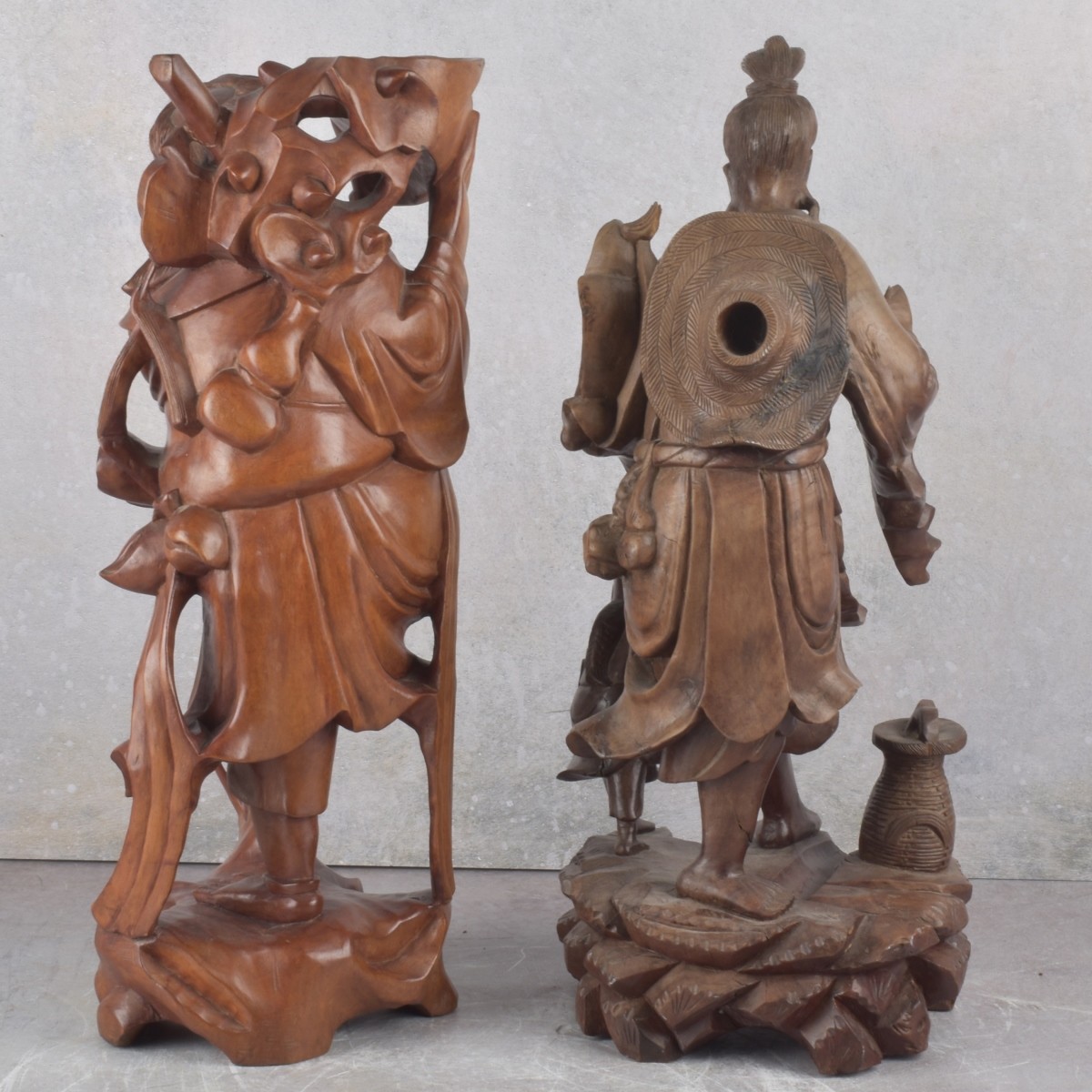 Antique Carved Chinese Wood Sculptures
