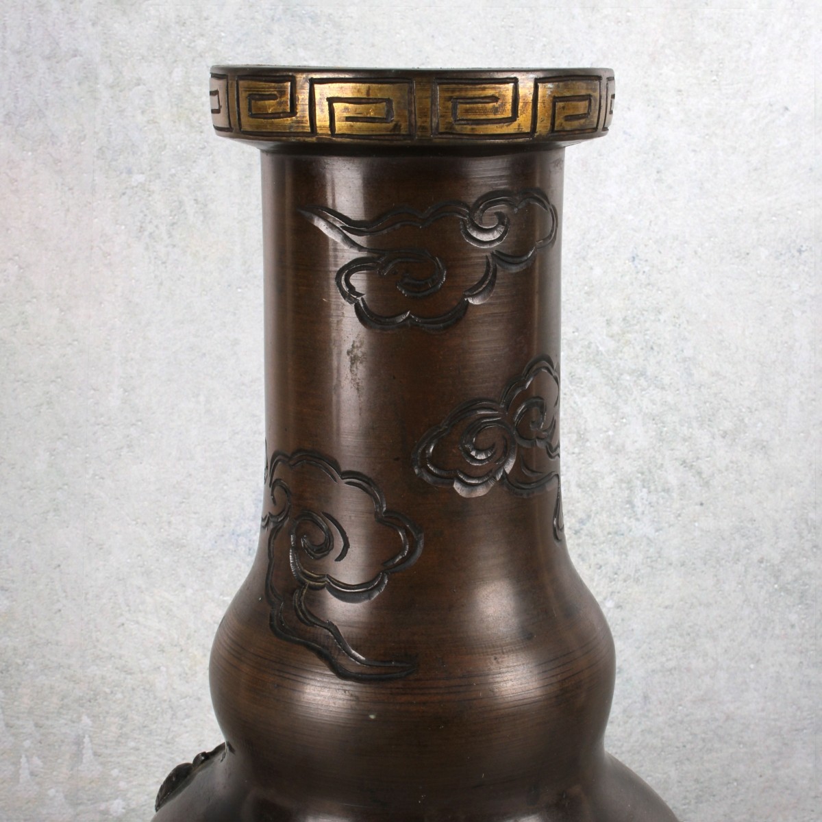 Chinese Double Gourd Bronze Vase
