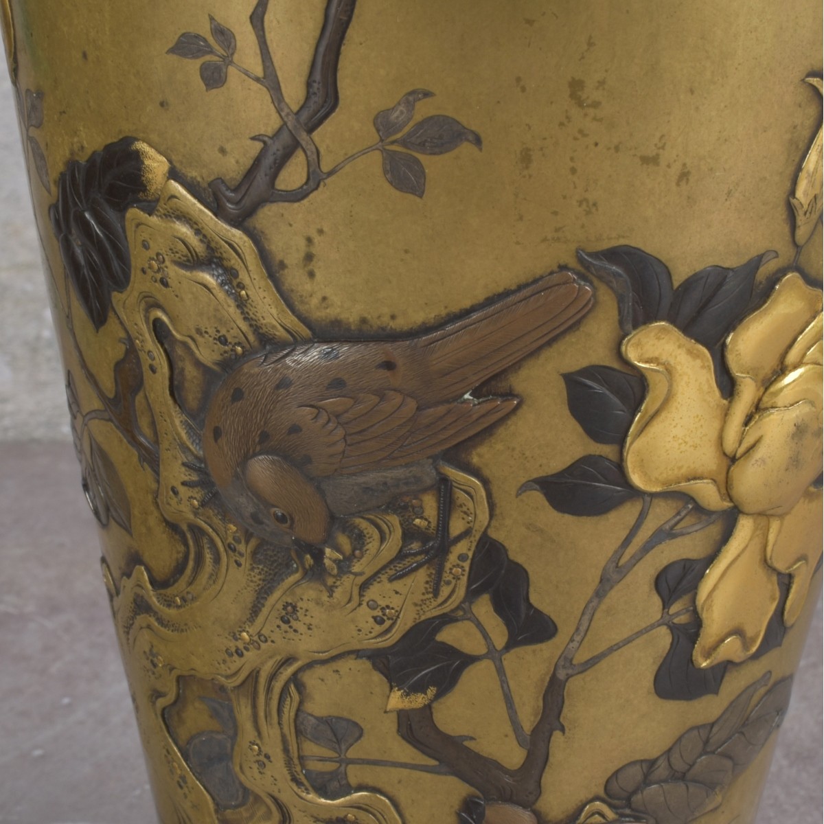 Japanese Mixed Metal Vases