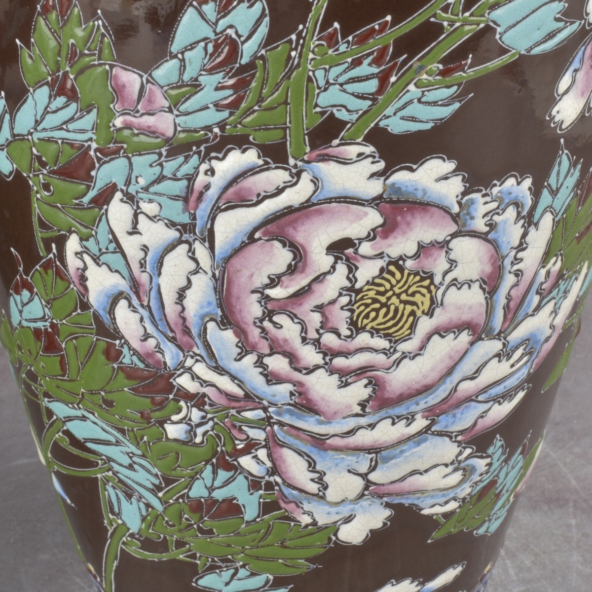 Chinese Black Famille Noire Vases