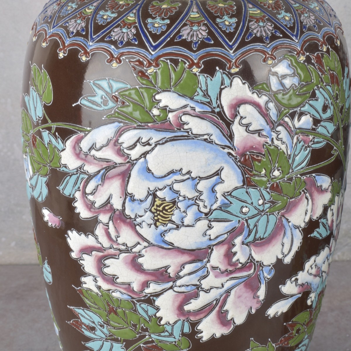 Chinese Black Famille Noire Vases