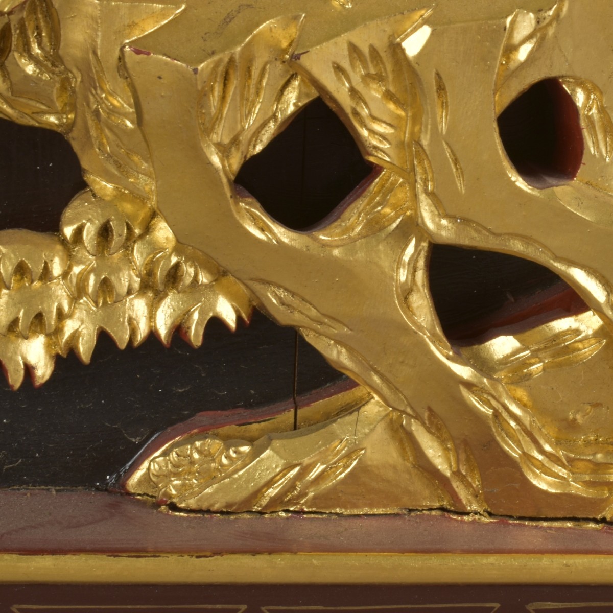 Chinese Carved Gilt Wood Panel