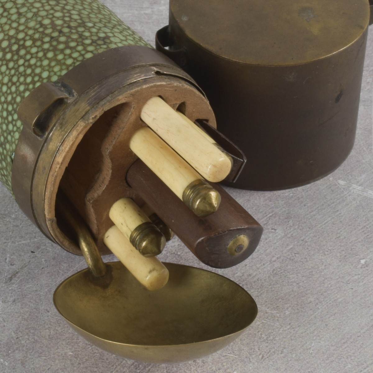 Chinese Shagreen Utensil Travel Case