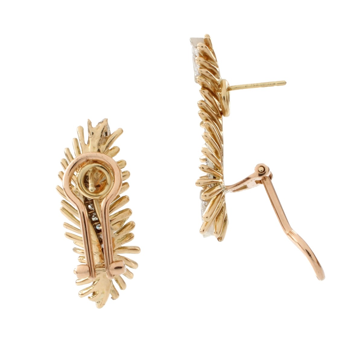 Tiffany & Co Diamond & 18K Earrings