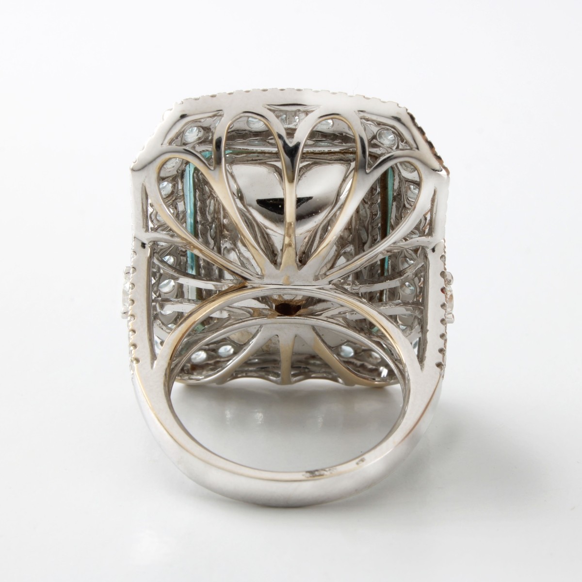 Aquamarine, Diamond and 18K Ring