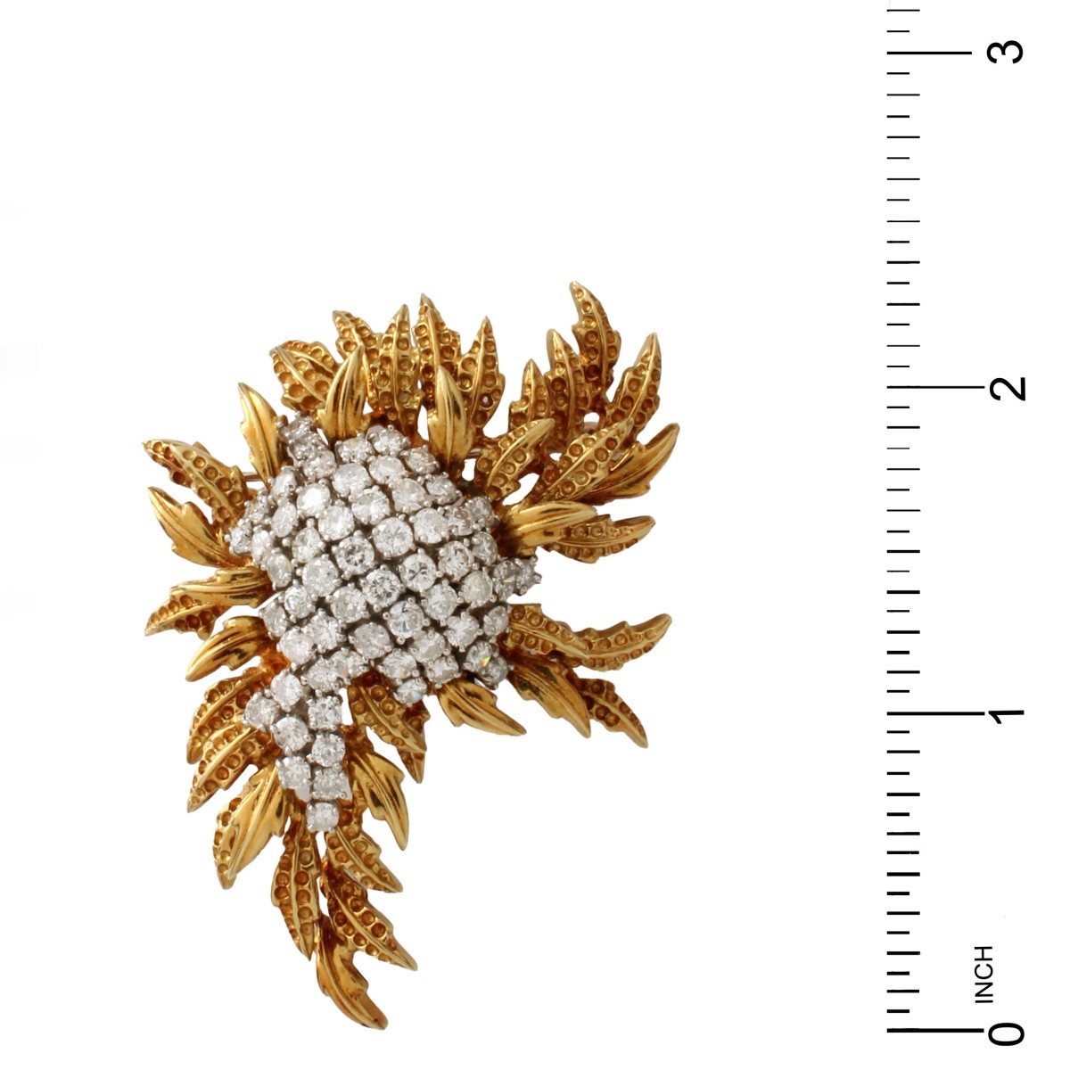 Diamond and 18K Brooch & Earrings