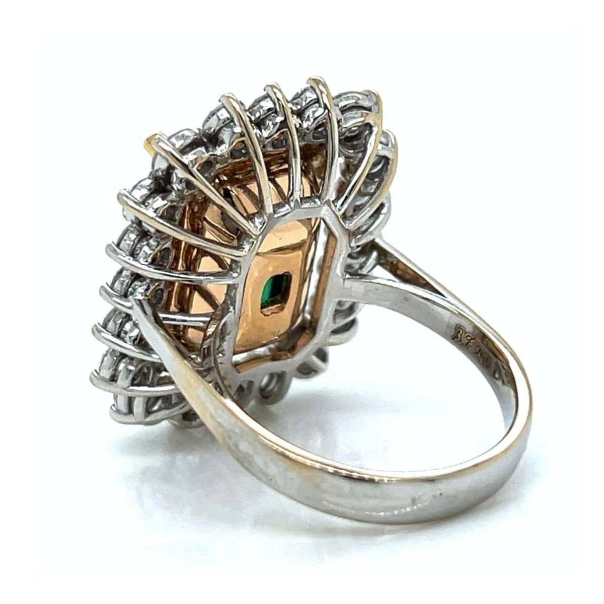 Emerald, Diamond and Platinum Ring