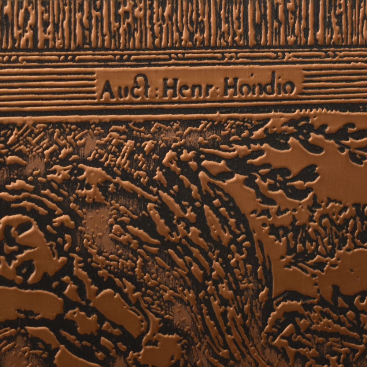 Embossed Copper World Map
