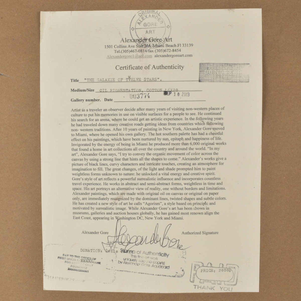 Alexander Gore, Russian/American (b. 1958)