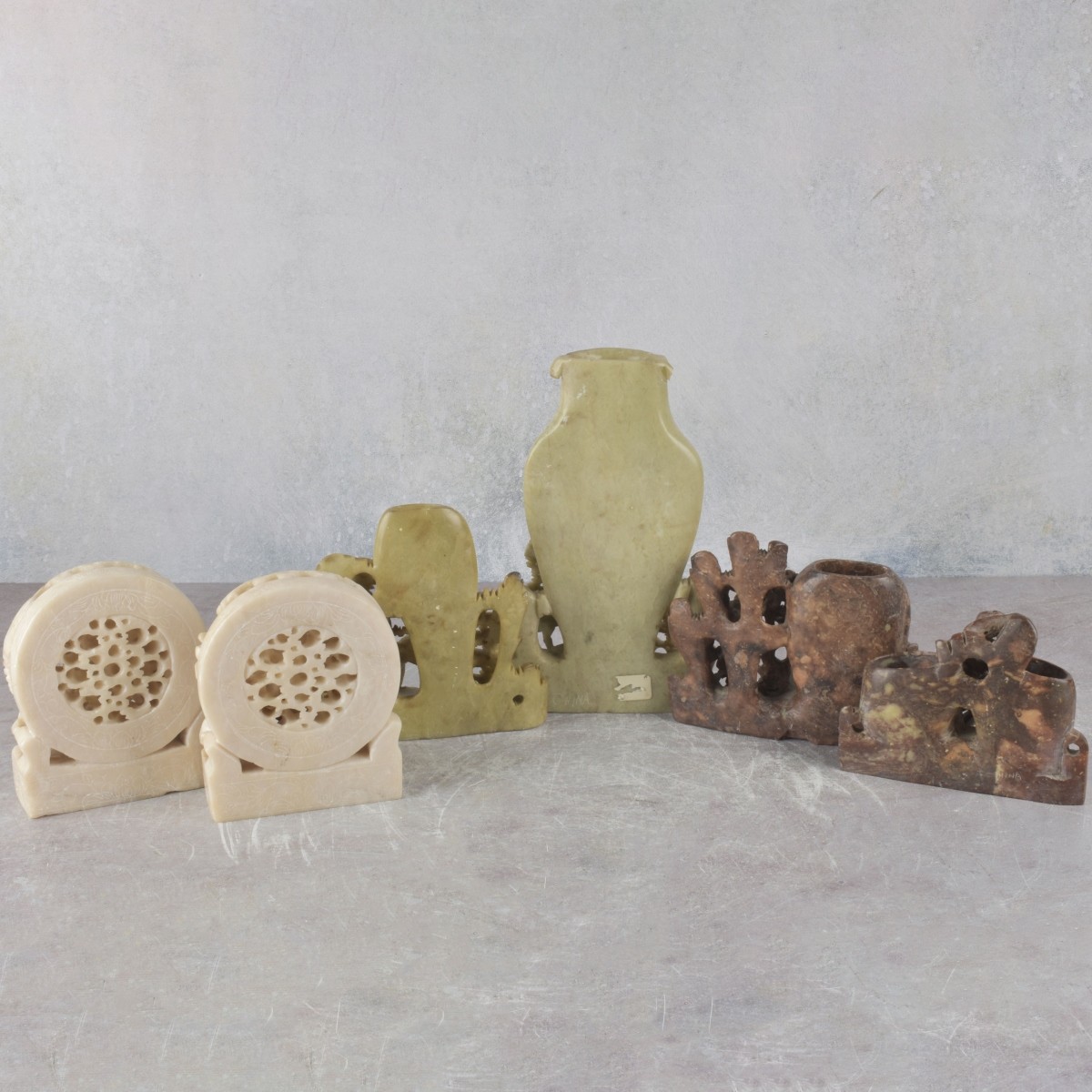 Chinese Republic Carved Soapstone Pieces
