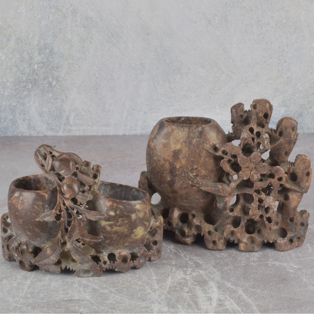Chinese Republic Carved Soapstone Pieces