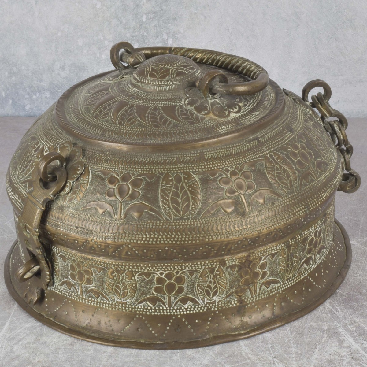 Antique Oriental Copper Cricket Cage