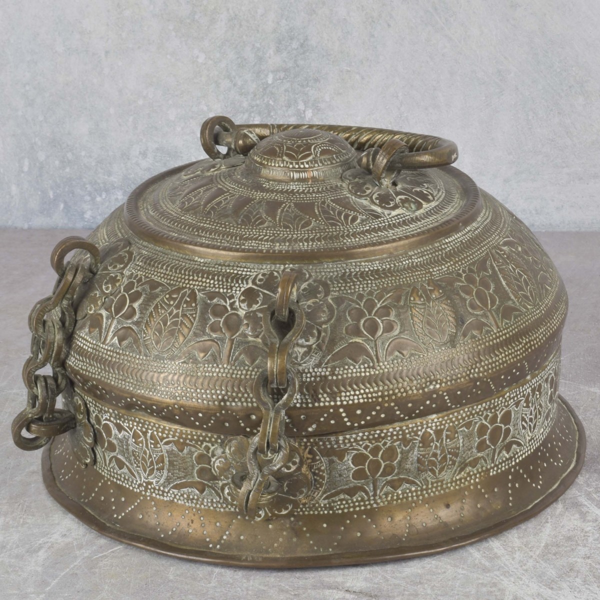 Antique Oriental Copper Cricket Cage