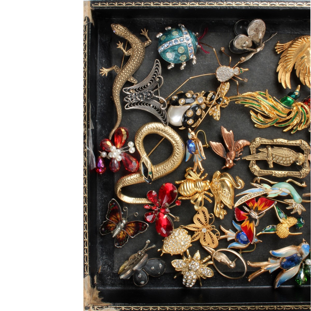 Tray Lot of Costume Pins