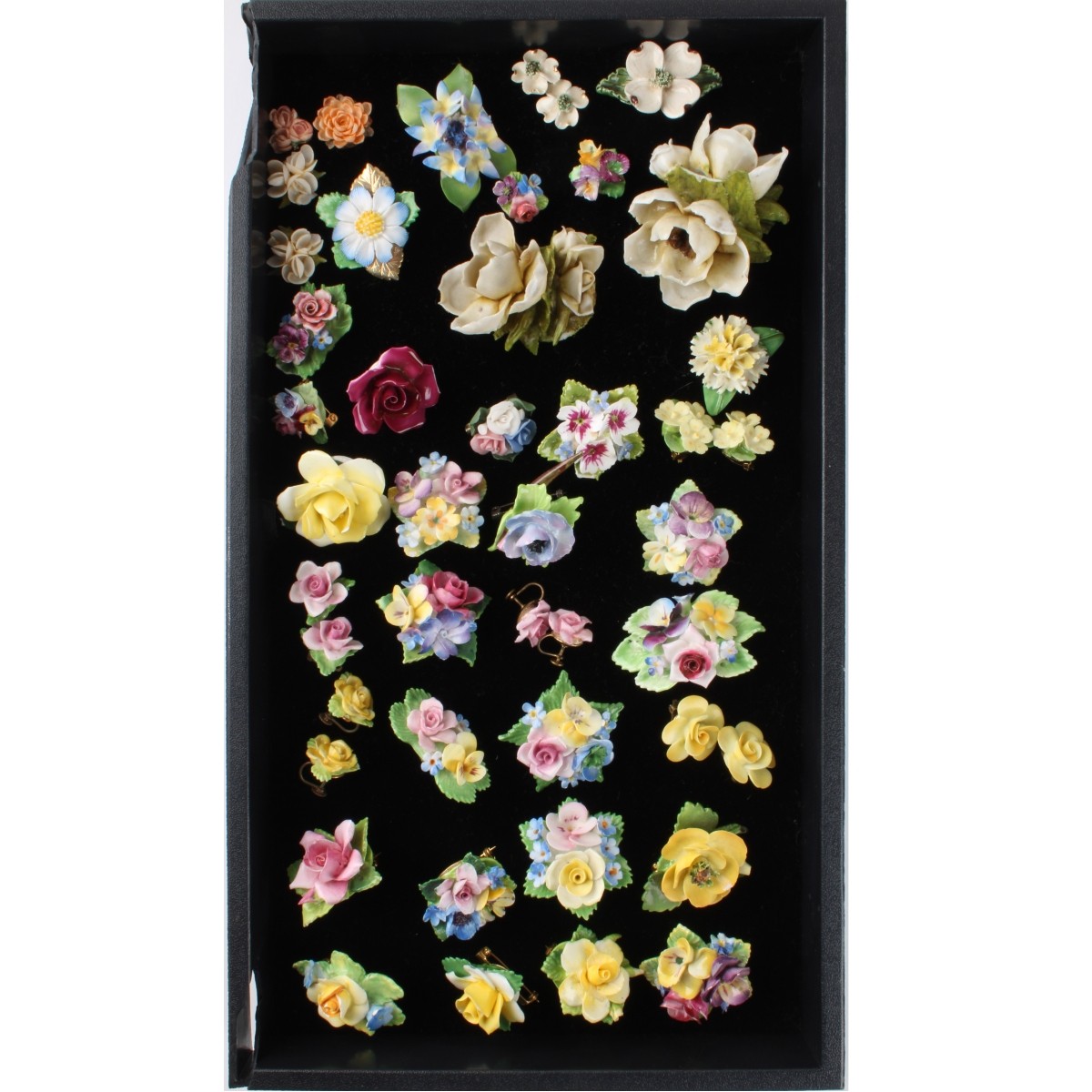 Tray Lot of China Jewelry and Ornaments