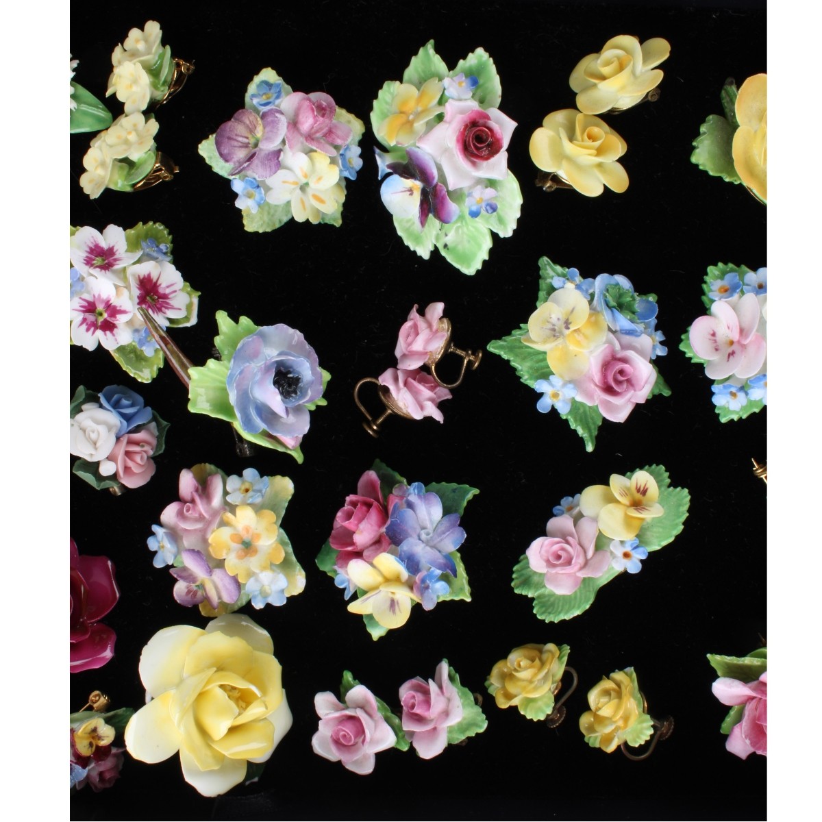 Tray Lot of China Jewelry and Ornaments