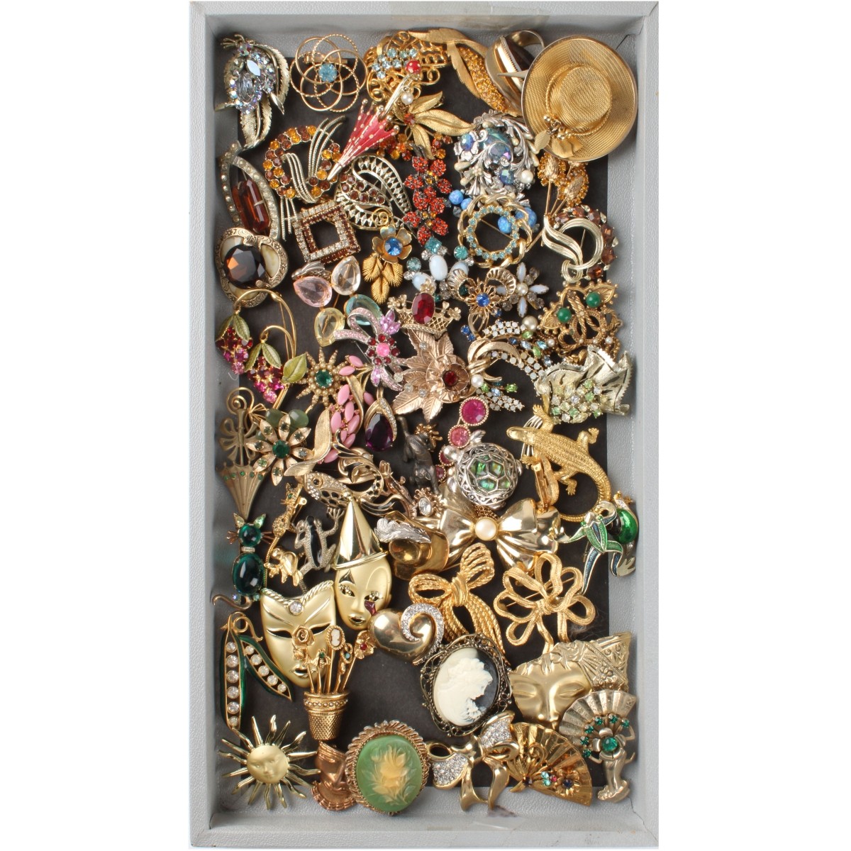 Tray Lot of Costume Pins