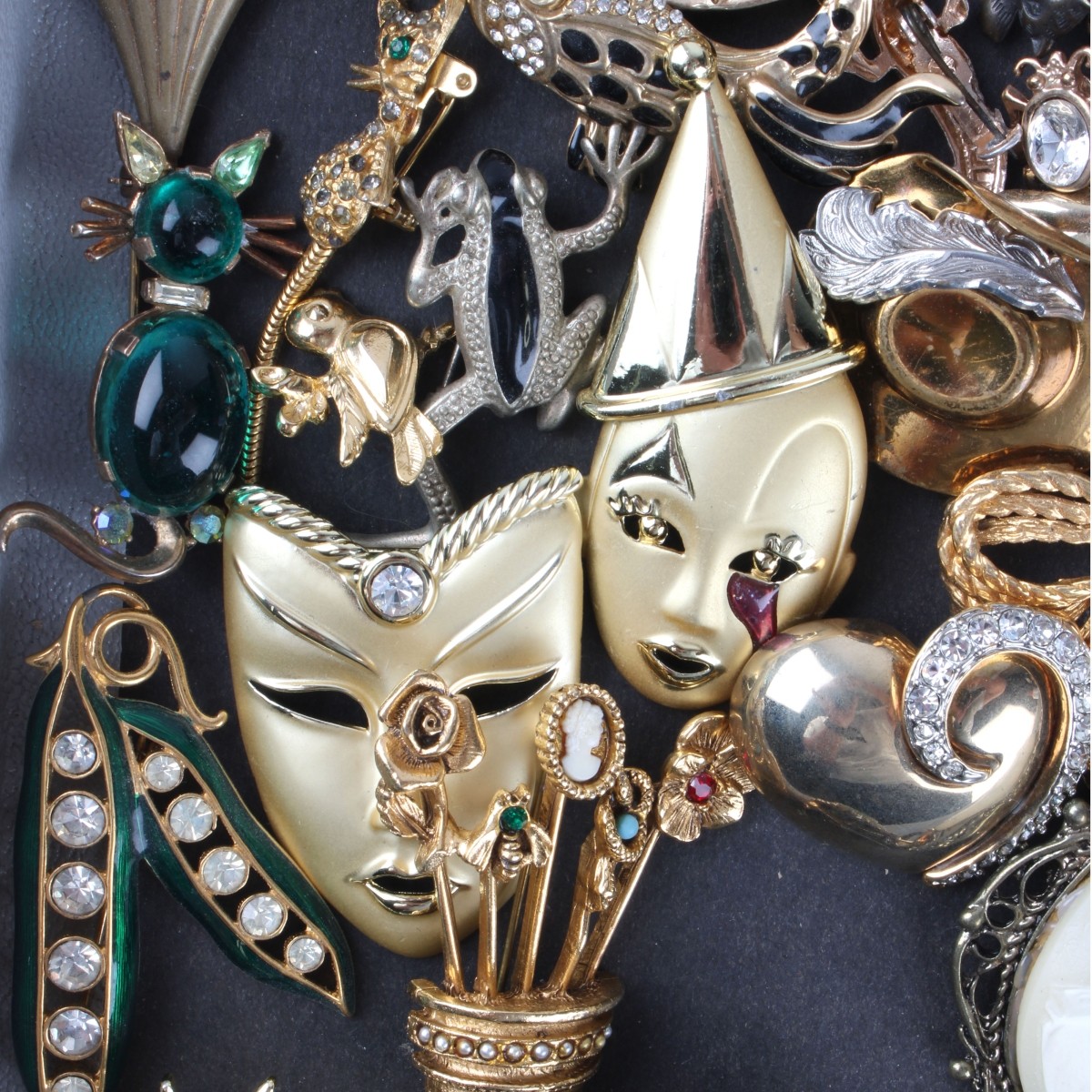 Tray Lot of Costume Pins