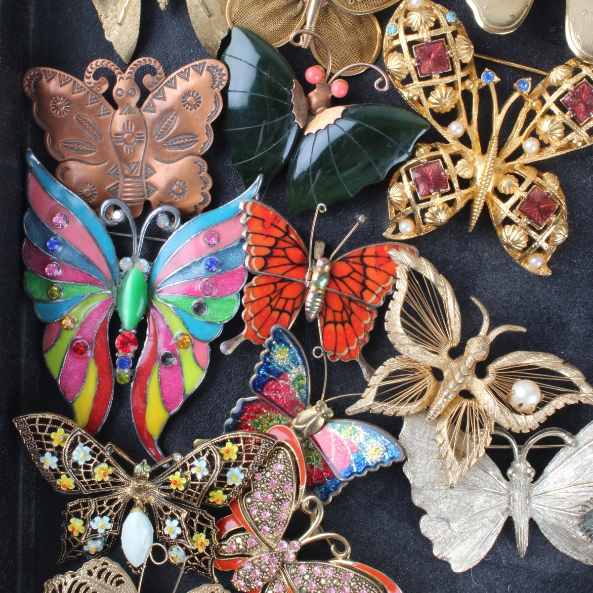 Tray Lot of Costume Pins
