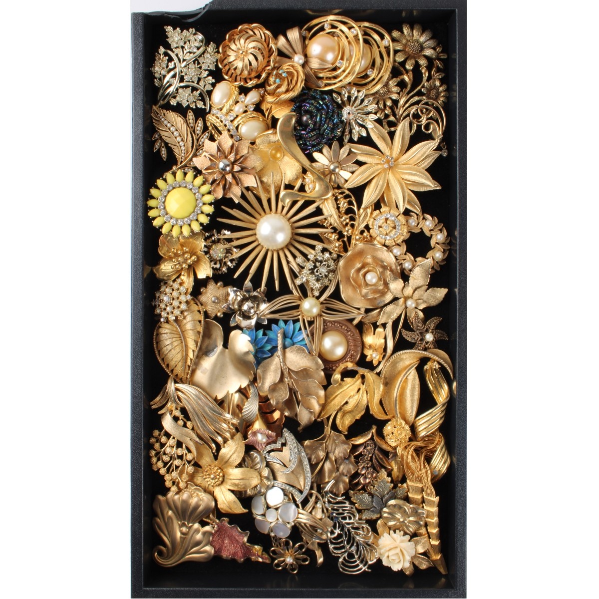 Tray of Costume Jewelry Parts
