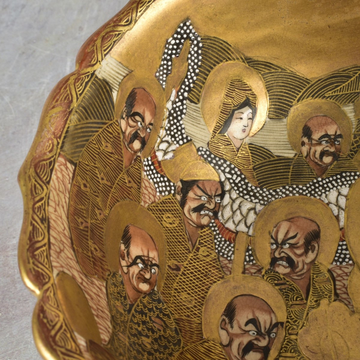 Japanese Meiji Pedestal Satsuma Bowl