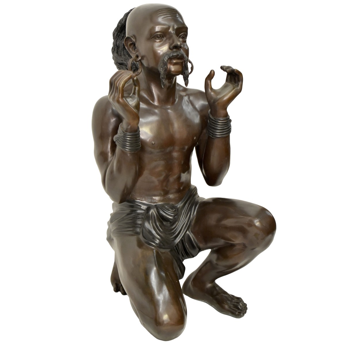 Bronze Mongolian Warrior Figure