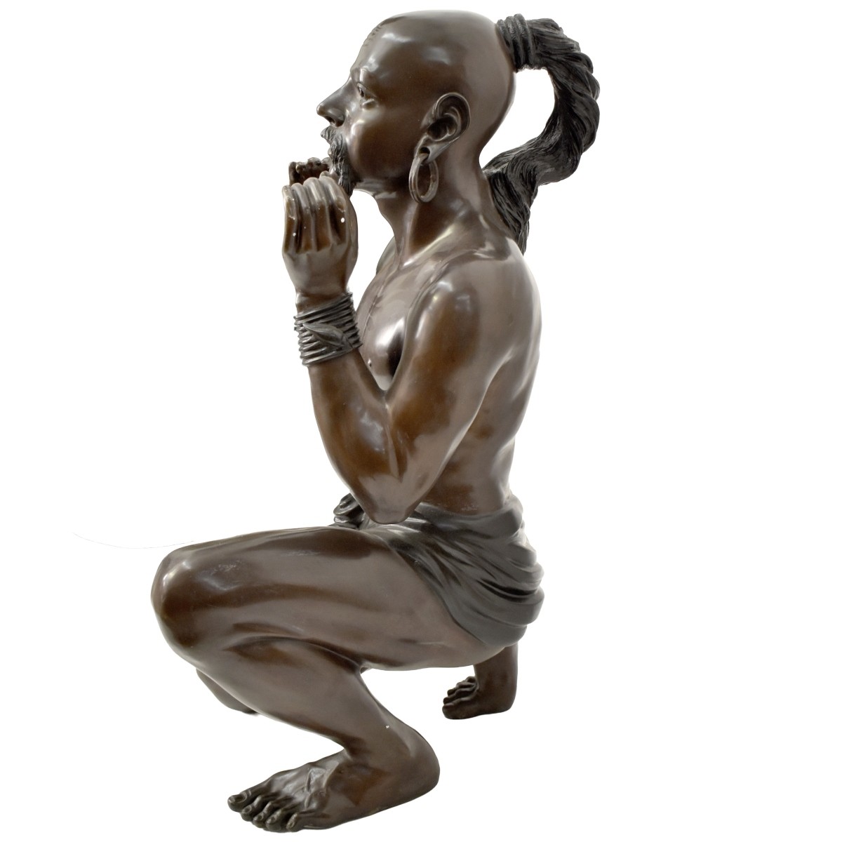 Bronze Mongolian Warrior Figure