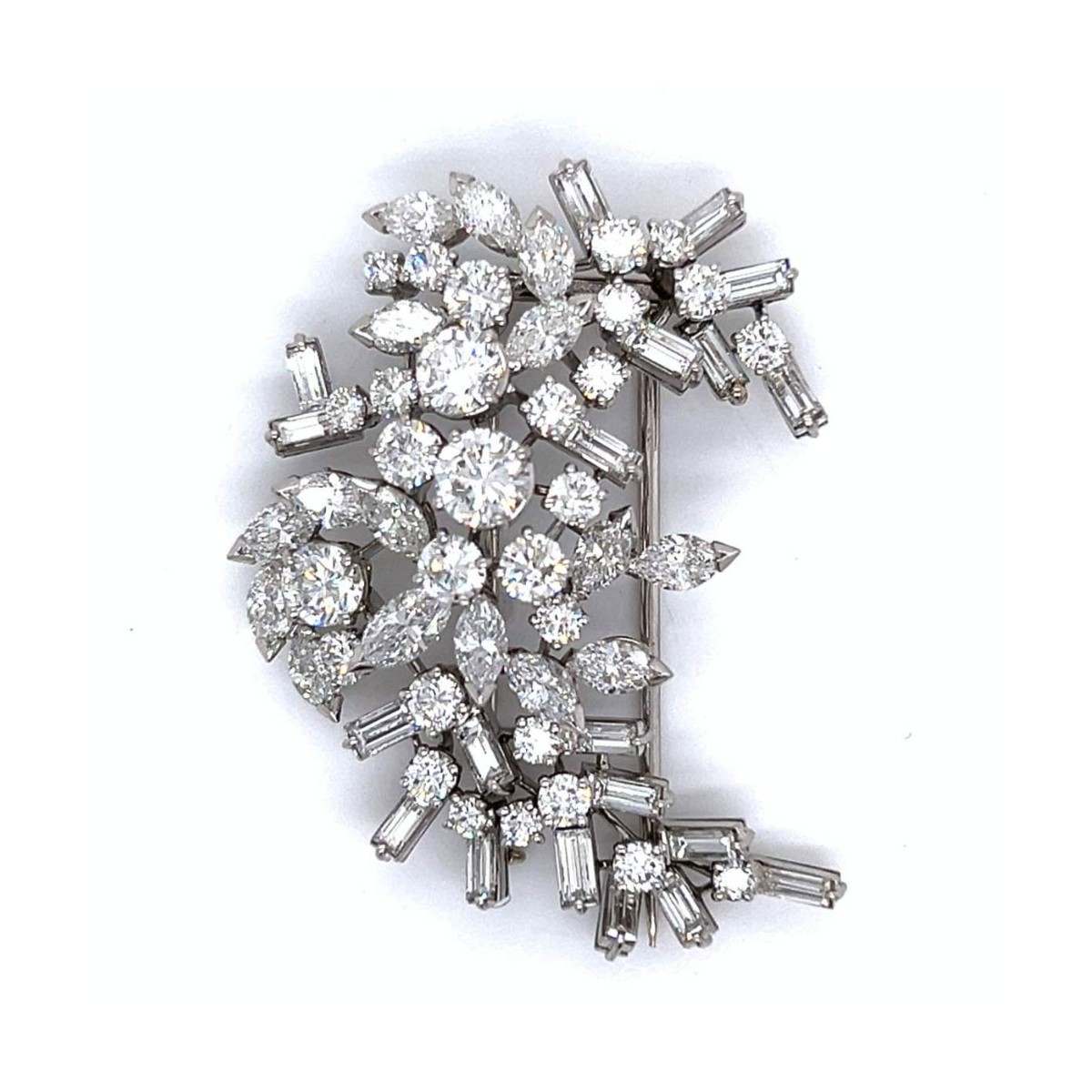 Diamond and 18K Brooch