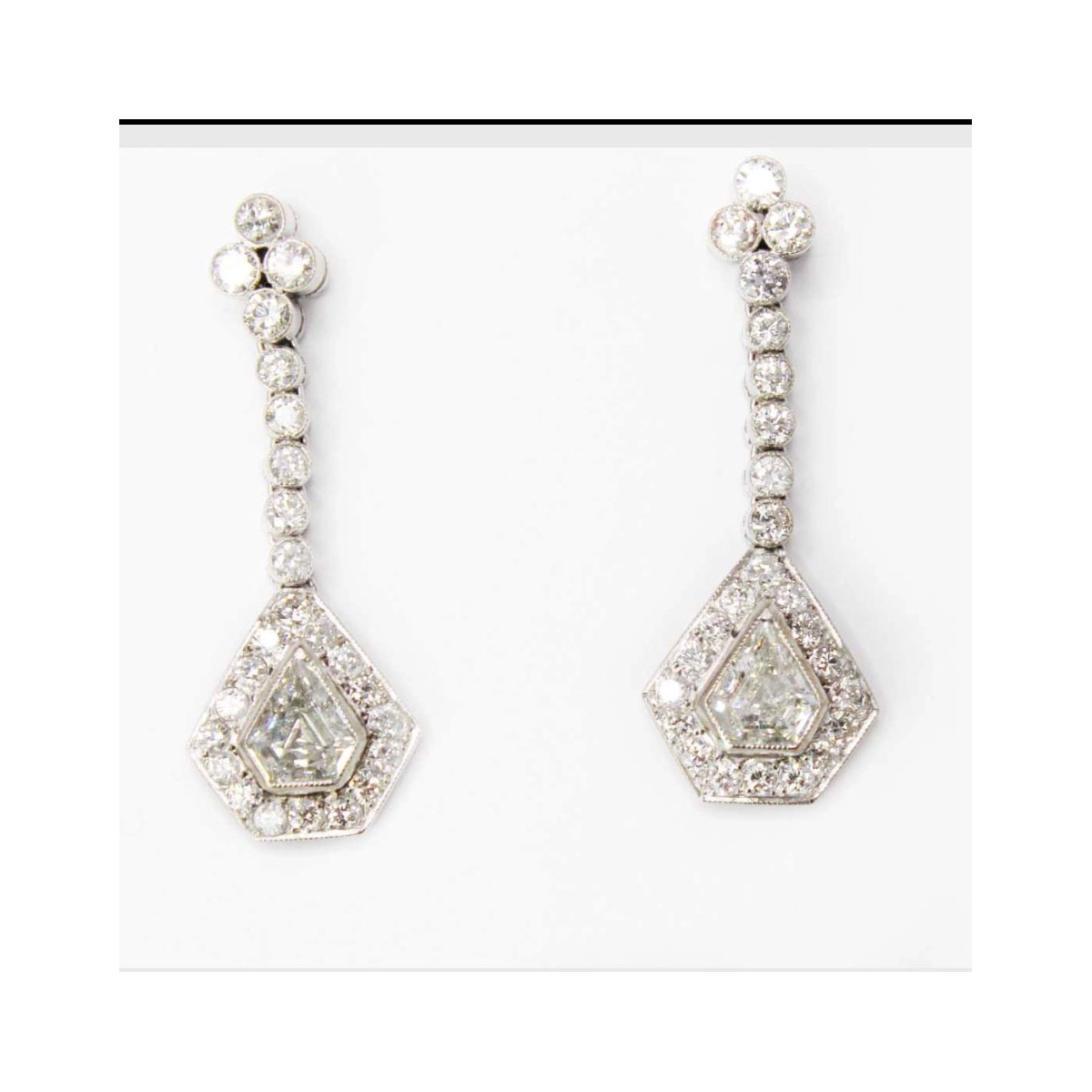 Diamond and Platinum Earrings