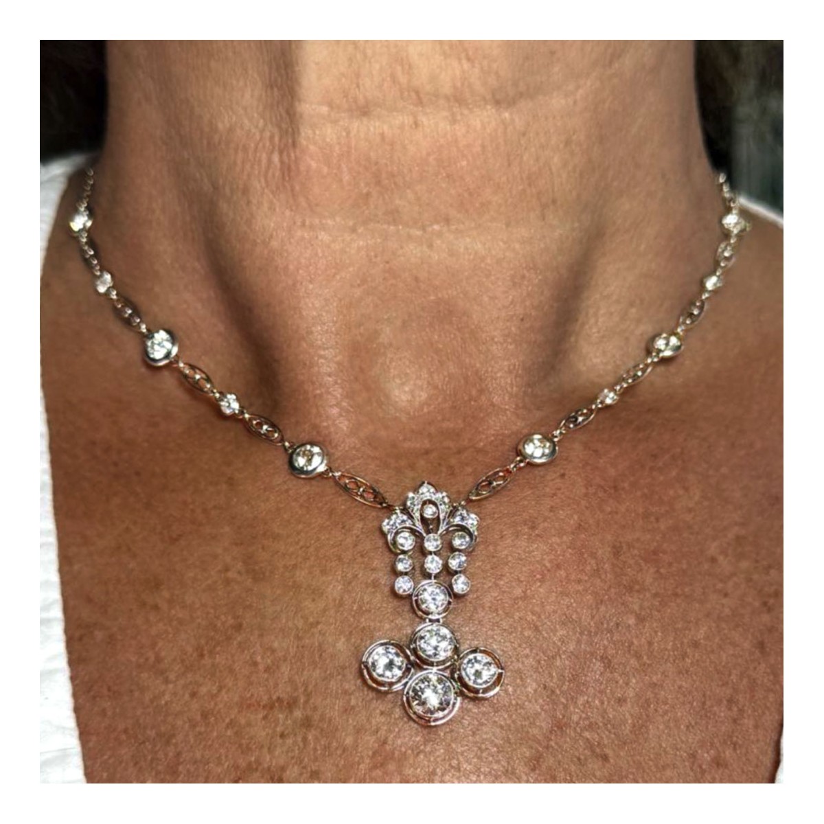 Diamond and Platinum Earrings