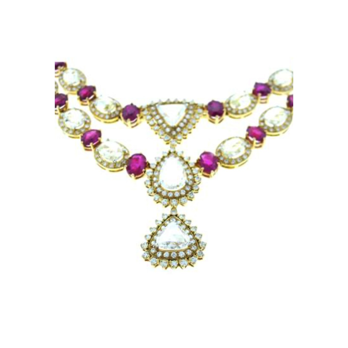Burma Ruby, Diamond and 18K Necklace