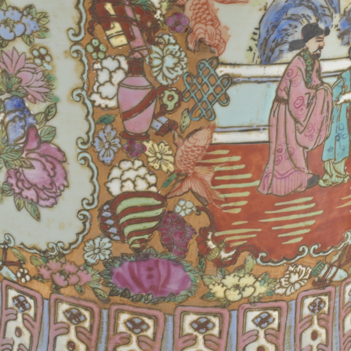 Chinese Rose Medallion Temple Jars