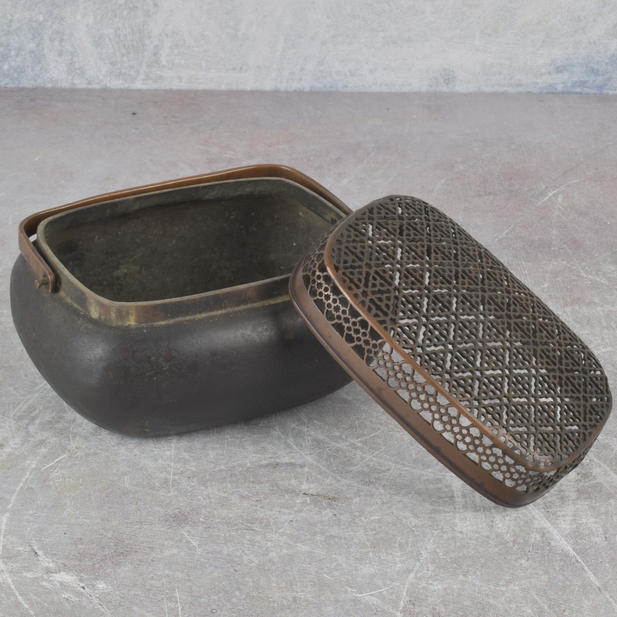 Antique Chinese Bronze Cricket Box