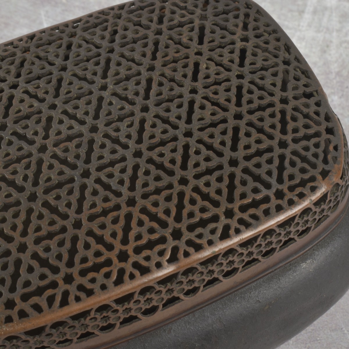 Antique Chinese Bronze Cricket Box