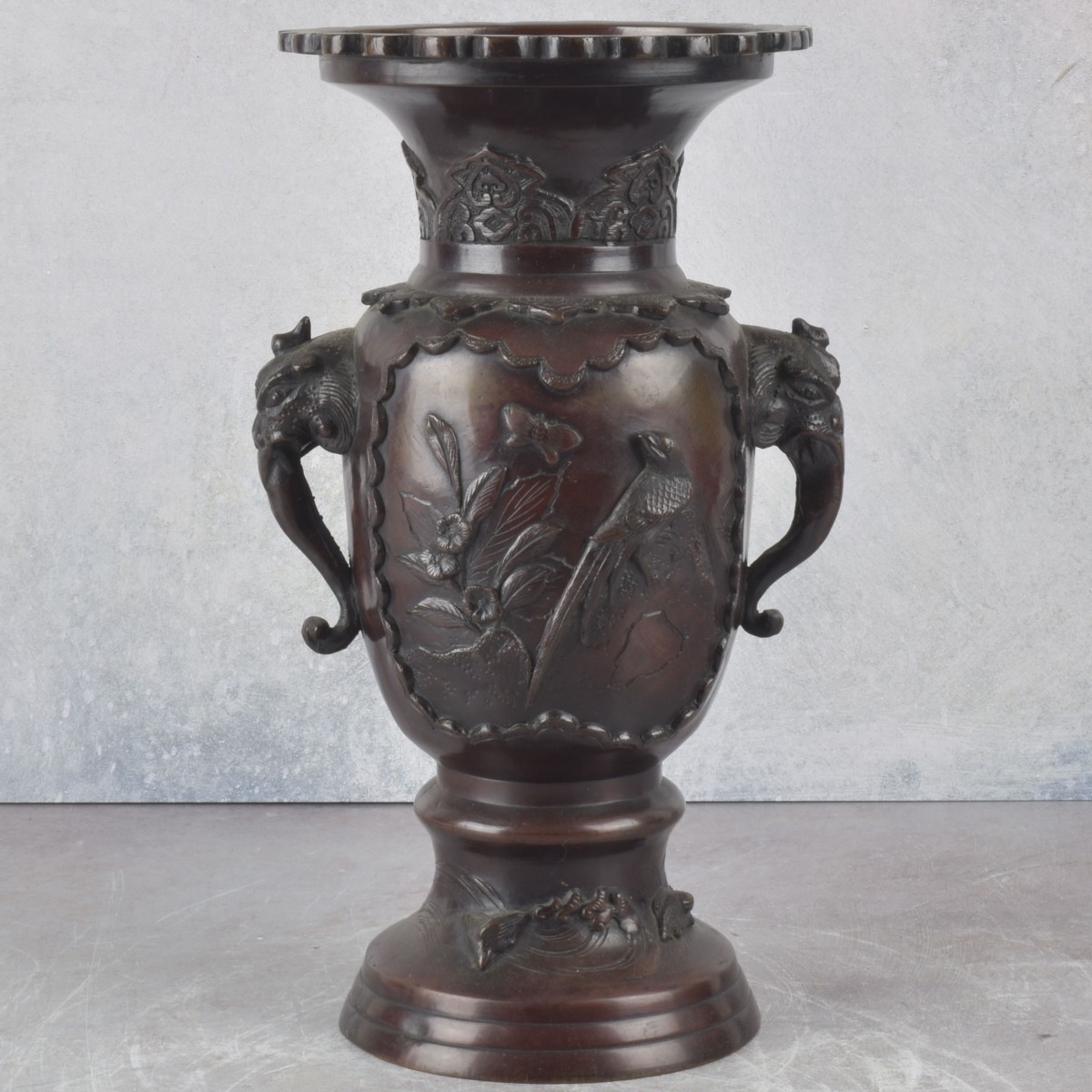 Vintage Japanese Bronze Urn