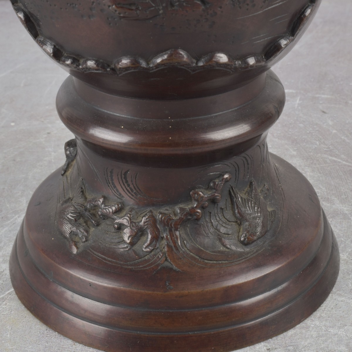 Vintage Japanese Bronze Urn