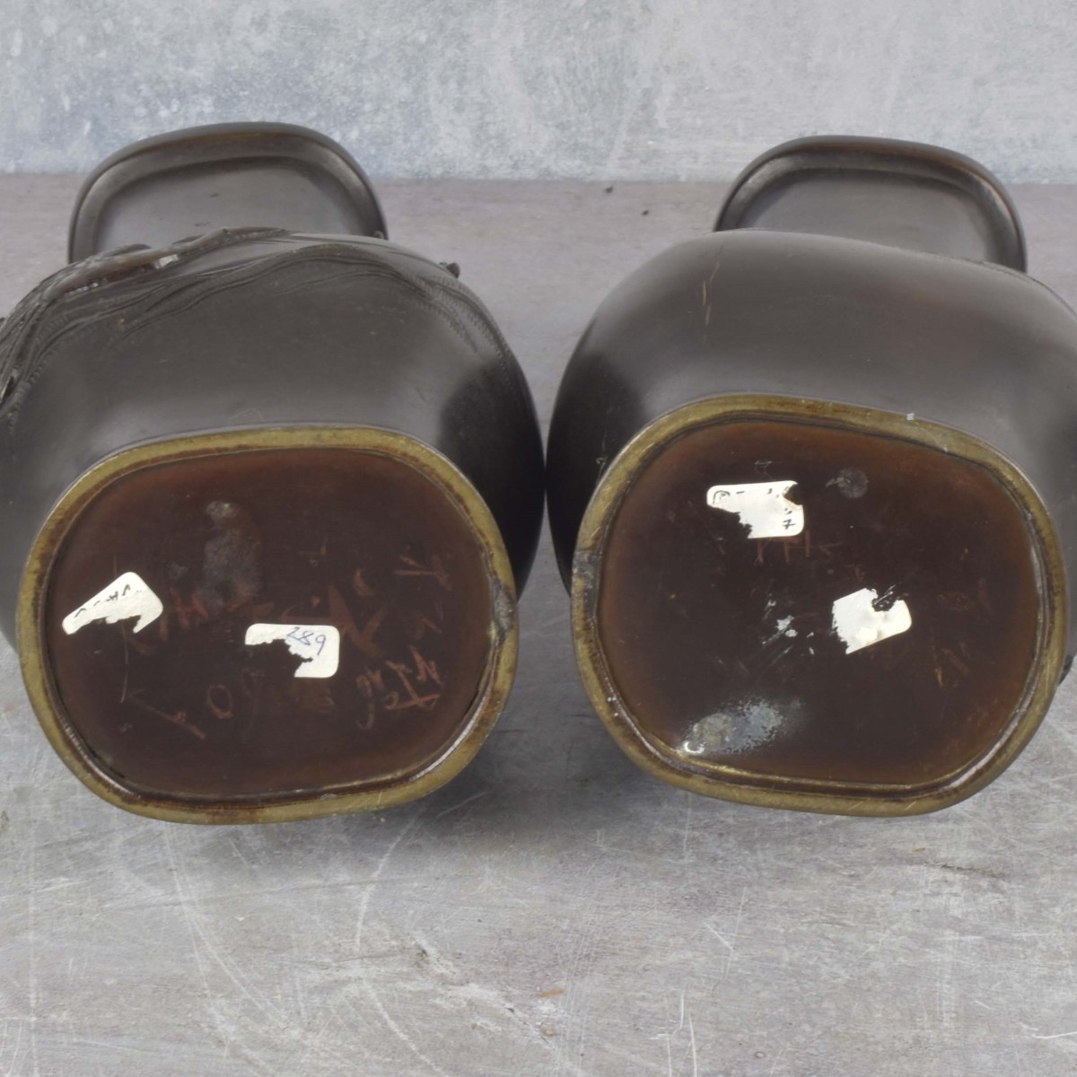 Antique Japanese Bronze Vases