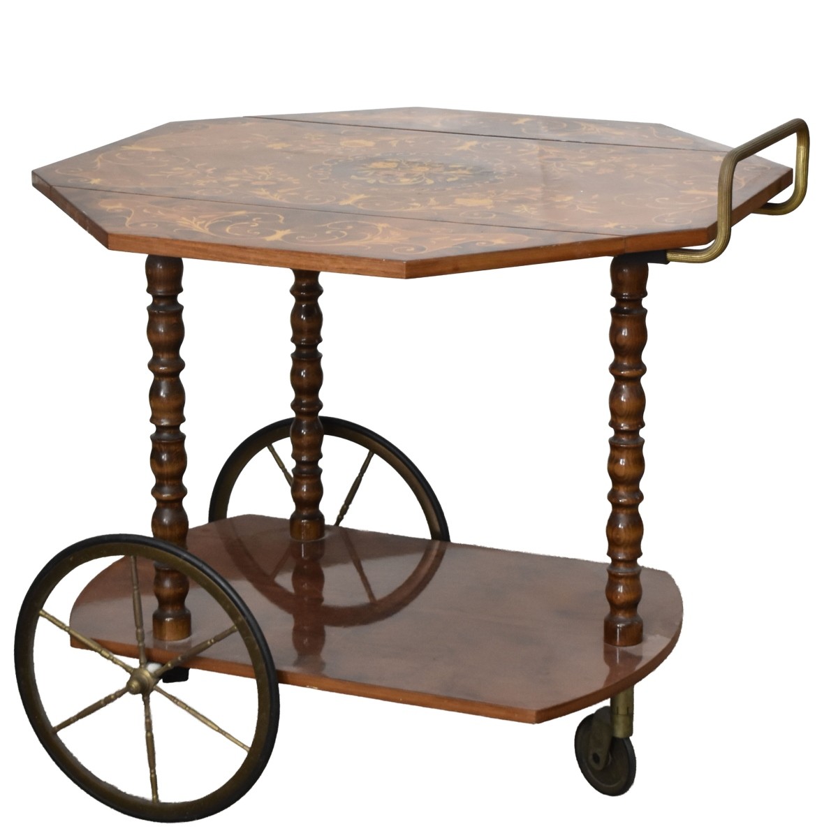 Italian Marquetry Tea Cart