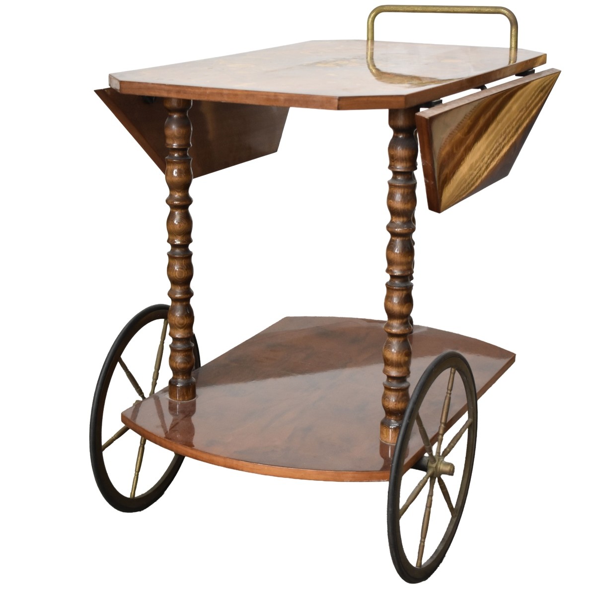 Italian Marquetry Tea Cart