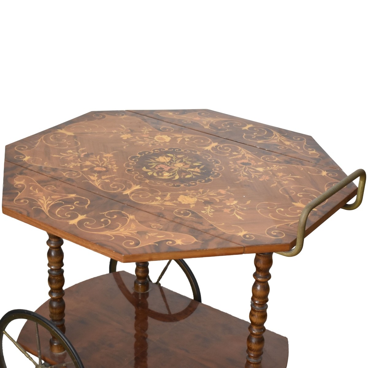 Italian Marquetry Tea Cart