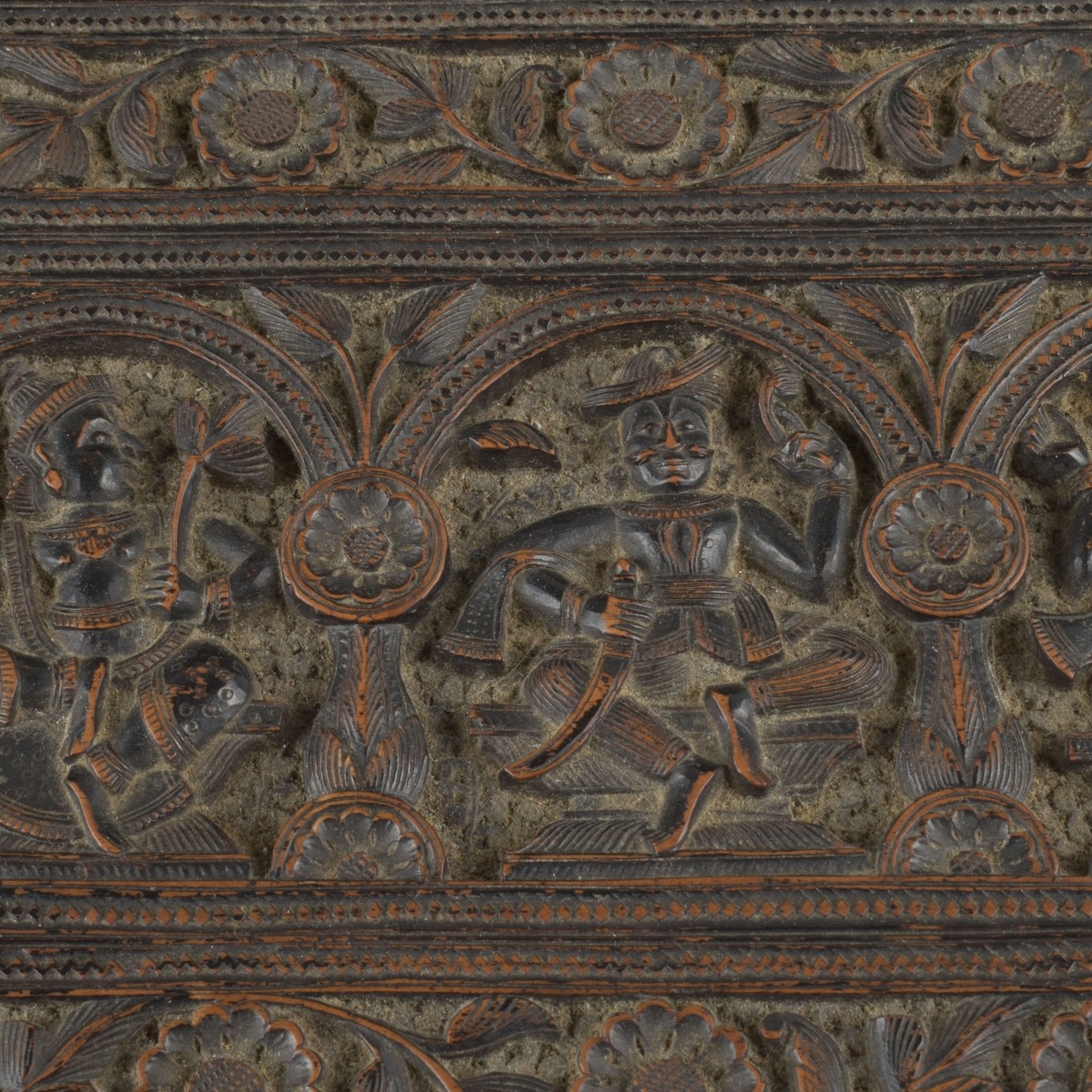 Anglo-Indian Carved Wood Lap Desk