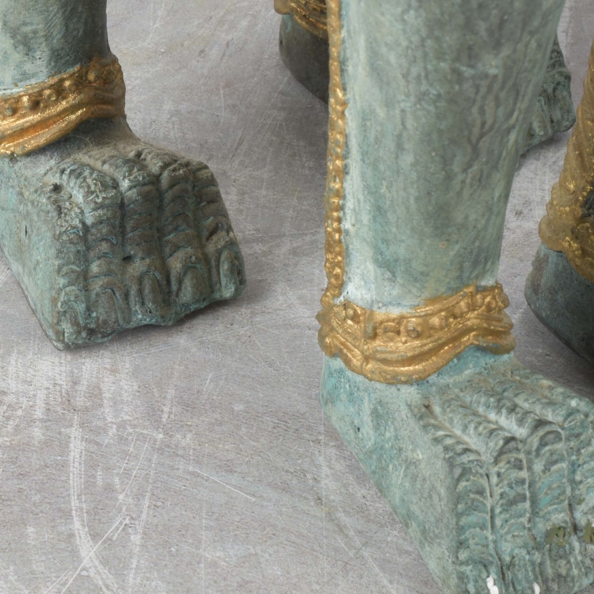 Pair of Thai-Khmer Bronze Foo Dogs